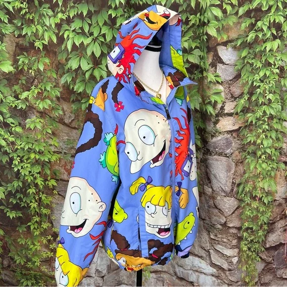 RARE MEMBERS ONLY X RUGRATS Hooded Windbreaker, M - Picture 13 of 16